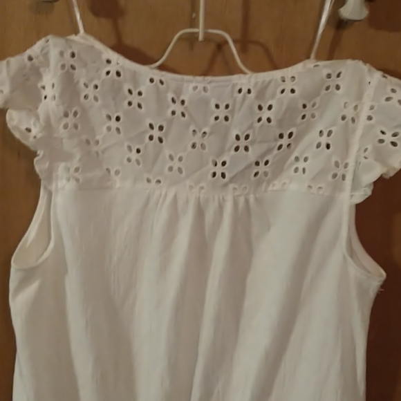 So Crop Top Flower Cut Out Back & Sleeved Button Detail Shirt Soho Shabby Chic - Picture 6 of 9
